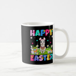 Caneca De Café Alpaca Llama Feliz Páscoa Caça aos Ovos Orelha de