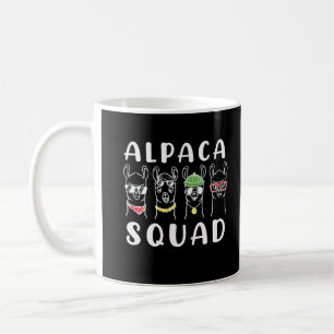 Caneca De Café Alpaca Squad Gangster Funny Alpaca Amigos