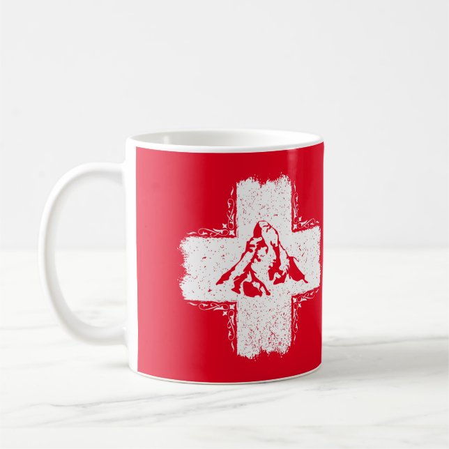 Caneca De Café Alpes Suíços Matterhorn - Suiça (Esquerda)