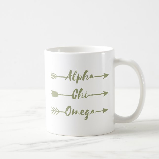 Caneca De Café Alpha Chi Omega | Flechas (Direita)