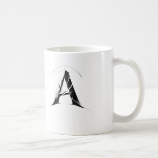 Caneca De Café Alpha Shadow A – Dark Letter A  cup