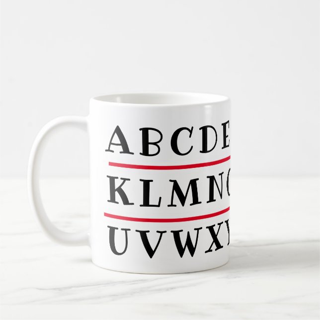 Caneca De Café Alphabet  (Esquerda)