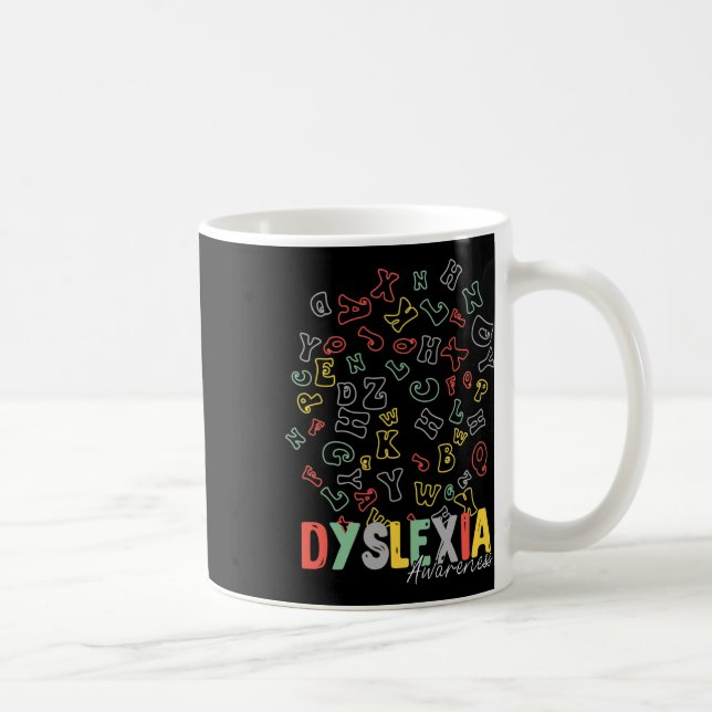 Caneca De Café Alphabet Rainbow Silver Retro (Direita)