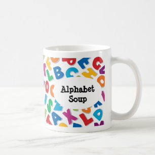 Caneca De Café Alphabet Soup Mug