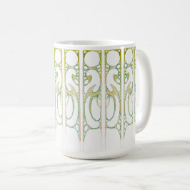 Caneca De Café Alphonse Mucha art nouveau - faixa decorativa de q
