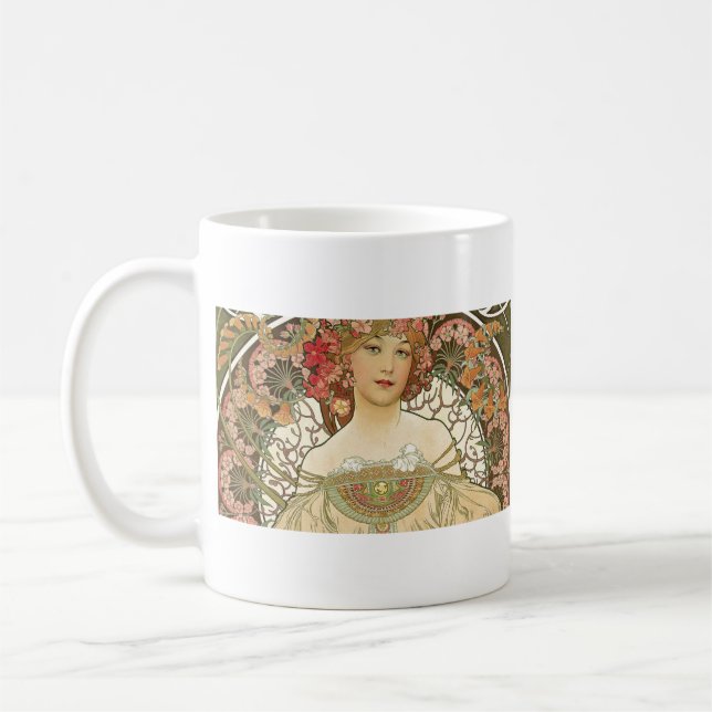 Caneca De Café Alphonse Mucha - Art Nouveau Master (Esquerda)