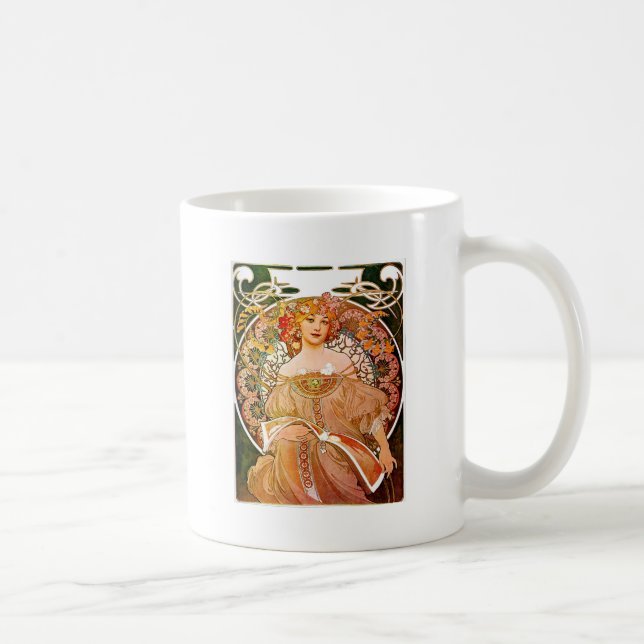 Caneca De Café Alphonse Mucha Dreaming (Reverie) (Direita)