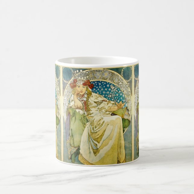 Caneca De Café Alphonse Mucha Princess Hyacinth Art Nouveau (Centro)