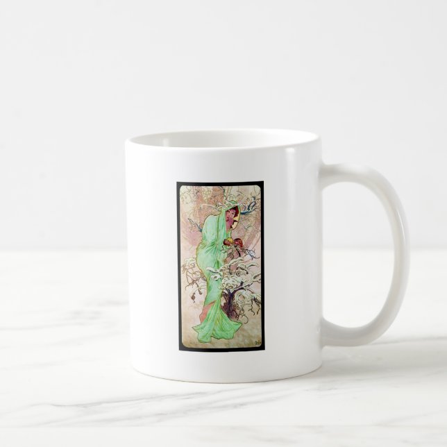 Caneca De Café Alphonse Mucha Winter II (Direita)
