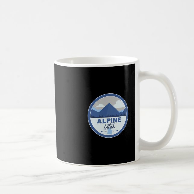 Caneca De Café Alpine Utah Ut Mountains Dge Hiking Souvenir  (Direita)