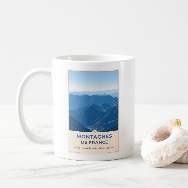 Caneca De Café Alpine Valleys of the French Alps (Com Donut)
