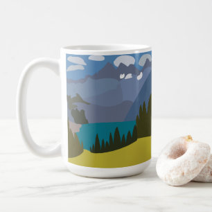 Caneca De Café Alps Mountain Lake