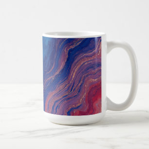 Caneca De Café "Alquimia das Correntes" - Um Abstrato Colorido