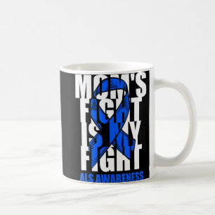 Caneca De Café ALS Mês de consciência Mães de fita azul luta pode