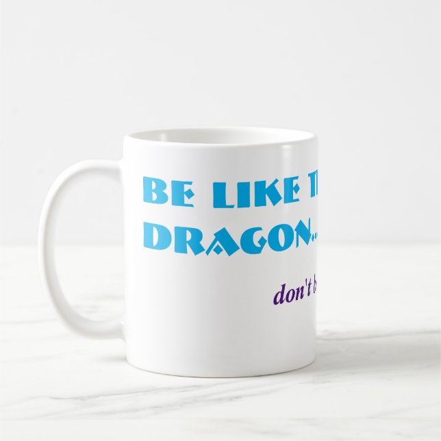 Caneca De Café Alt Funny Dragon Fala Ar Quente Piada Mítica Besta (Esquerda)