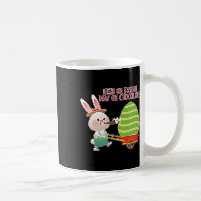 Caneca De Café Alta Páscoa Baixa Na Páscoa Engraçada De Chocolate (Direita)