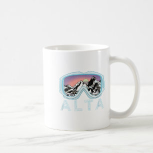 Caneca De Café Alta Ski Design _ Alta, Ut Skiing Neve Gift