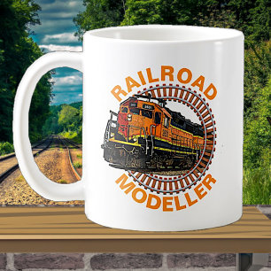 Caneca De Café Alteração do texto Modelador de Estrada de Ferro