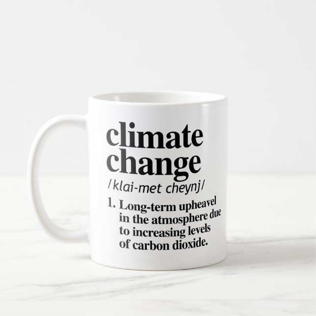 Caneca De Café Alterações climáticas (Esquerda)