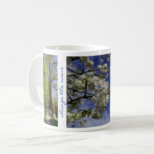 Caneca De Café Alterar Flores de Cena de Árvores de Cotação Inspi