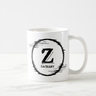Caneca De Café Alterar Nome da Adição Inicial Distorcida Círculo