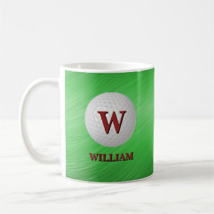 Caneca De Café Alterar Nome da Adição Inicial U V W X Y Z Golf Ba