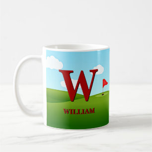 Caneca De Café Alterar Nome da Adição Inicial U V W X Y Z Verde G