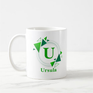 Caneca De Café Alterar Nome do Adicionar Inicial Círculo Branco V