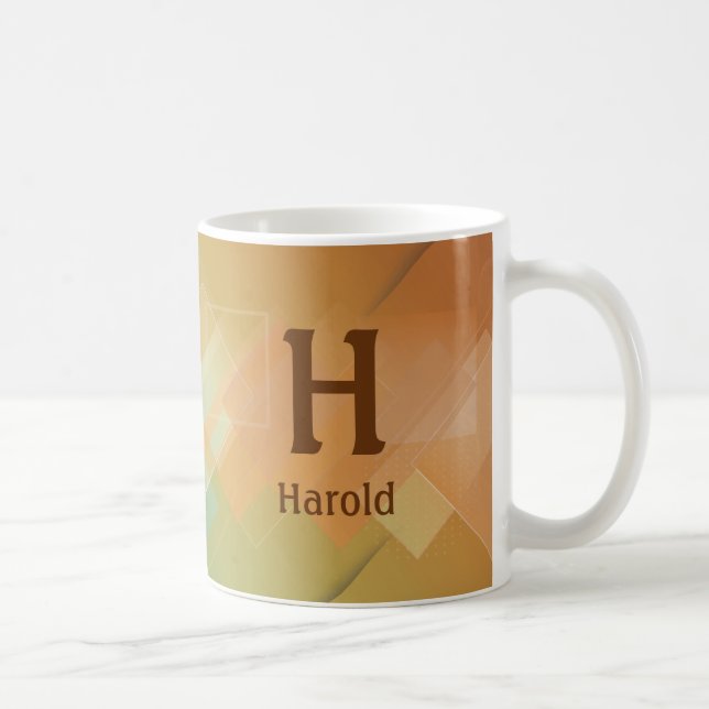 Caneca De Café Alterar Nome do Adicionar Inicial Verde para Marro (Direita)