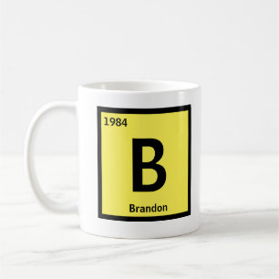 Caneca De Café Alterar Nome Inicial Ano Mesa Periódica A B C D