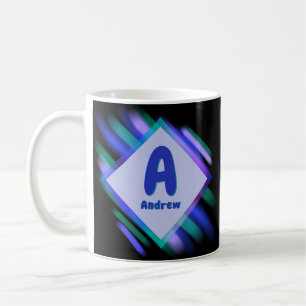 Caneca De Café Alterar o Nome da Adição Inicial, Pintor Suave - A
