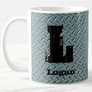 Caneca De Café Alterar o nome inicial da adição H I J K L M N Pla