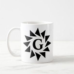 Caneca De Café Alterar Triângulos Geométricos Iniciais F G H I j 