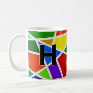 Caneca De Café Alterar Triângulos Geométricos Iniciais F G H I j