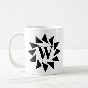 Caneca De Café Alterar Triângulos Geométricos Iniciais V W X Y Z