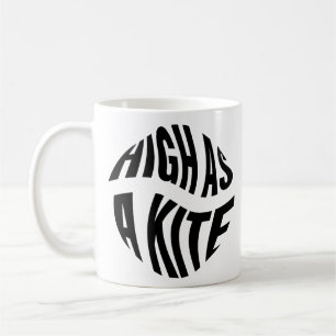 Caneca De Café Alto Como Uma Pipa Tipografia Preta