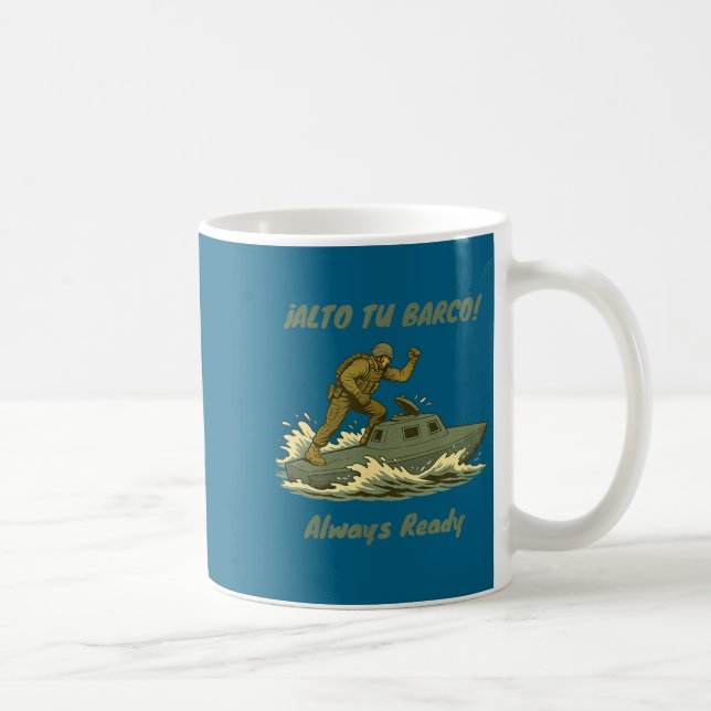 Caneca De Café Alto Tu Barco! Coast Guard Novelty Gift  (Direita)