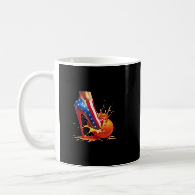 Caneca De Café Altos Heels Esmagando Laranjas Kamala Harris Tshir (Esquerda)