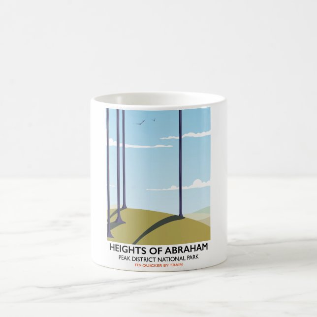 Caneca De Café Alturas de Abraham Peak District Rail pôster (Centro)
