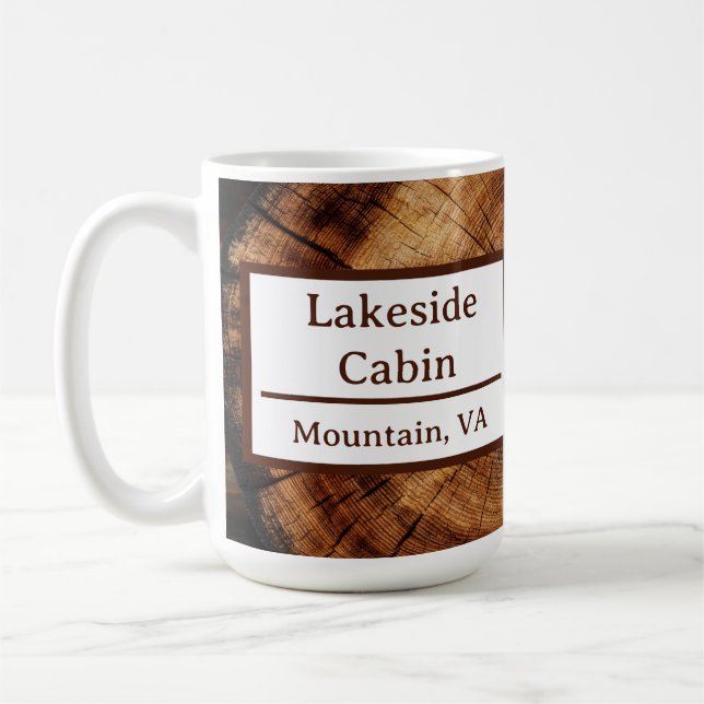 Caneca De Café Aluguer de Férias Airbnb de Log de Cabina Personal (Esquerda)