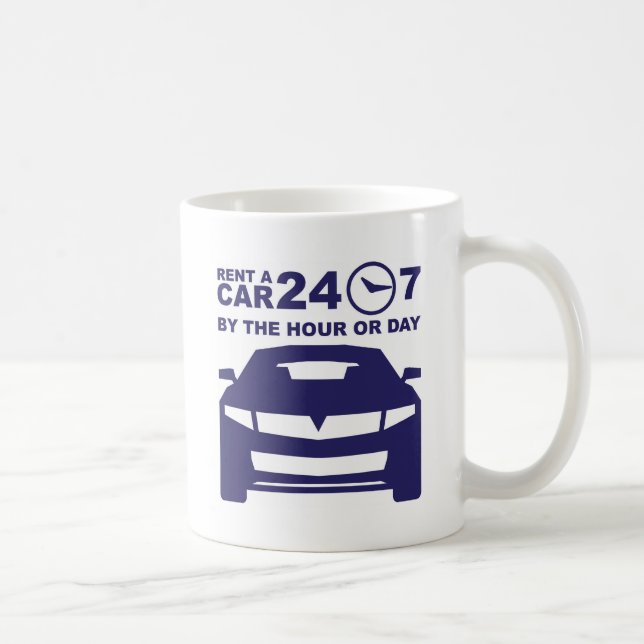 Caneca De Café Alugueres de carros à hora ou dia 24-7 (Direita)