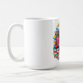 Caneca De Café Aluna Kawaii Fofa com Material Escolar