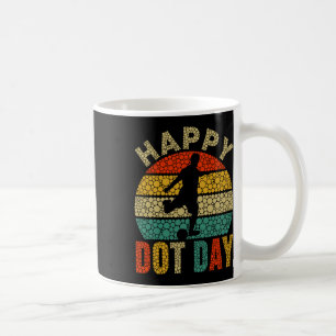Caneca De Café Aluno de Arte de Bolinhas Feliz do Jogador de Fute