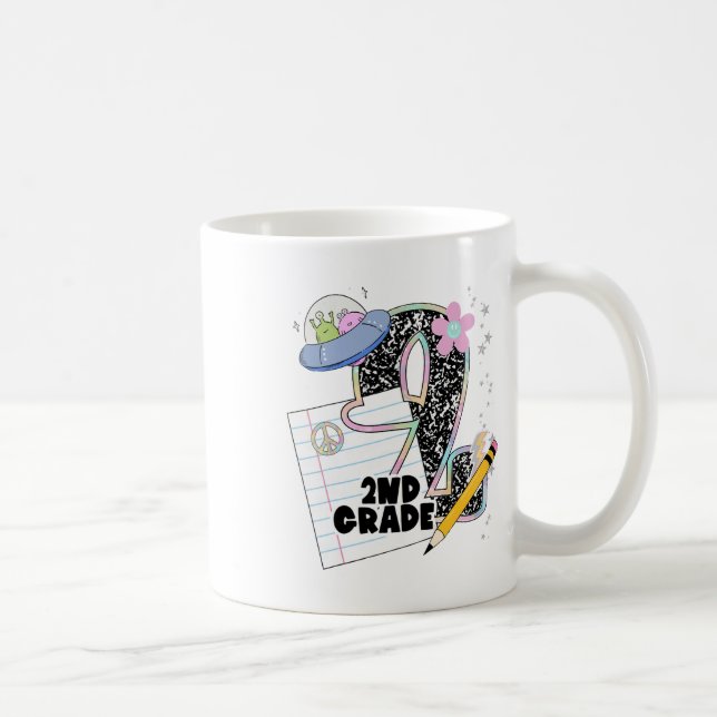 Caneca De Café Aluno Professor Seco da 2ª Série de Volta às Aulas (Direita)
