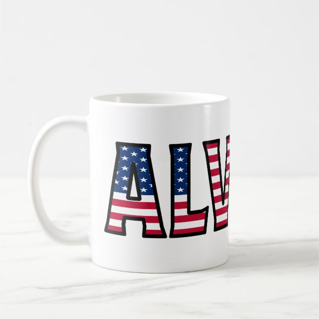 Caneca De Café Alvaro Name Vorname USA styled Tasse Kaffeetasse (Esquerda)