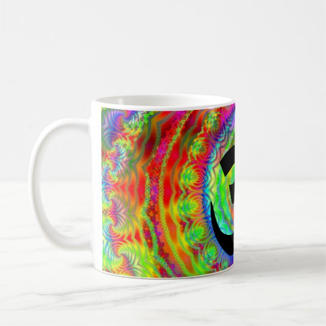 Caneca De Café Alvo de Tiedye com Símbolo Om (Esquerda)