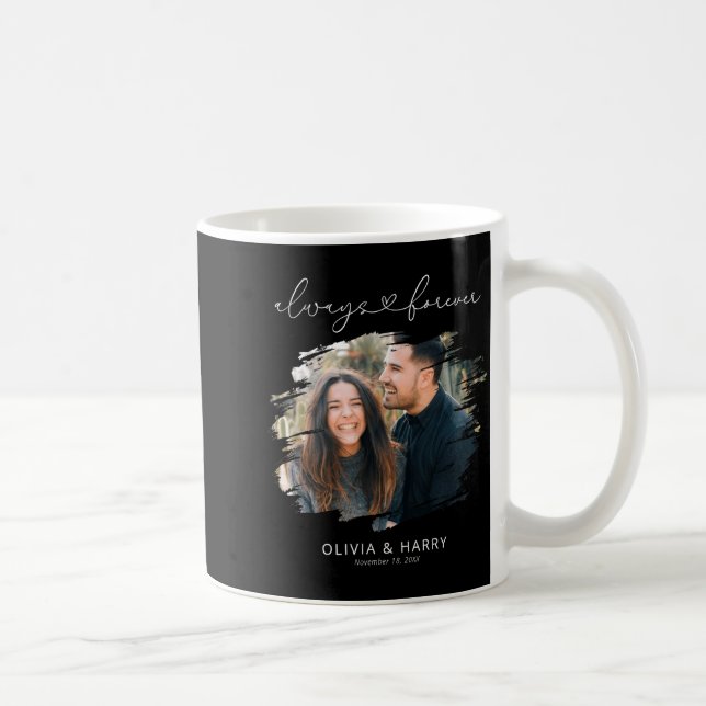 Caneca De Café Always And Forever Couple Photo  (Direita)