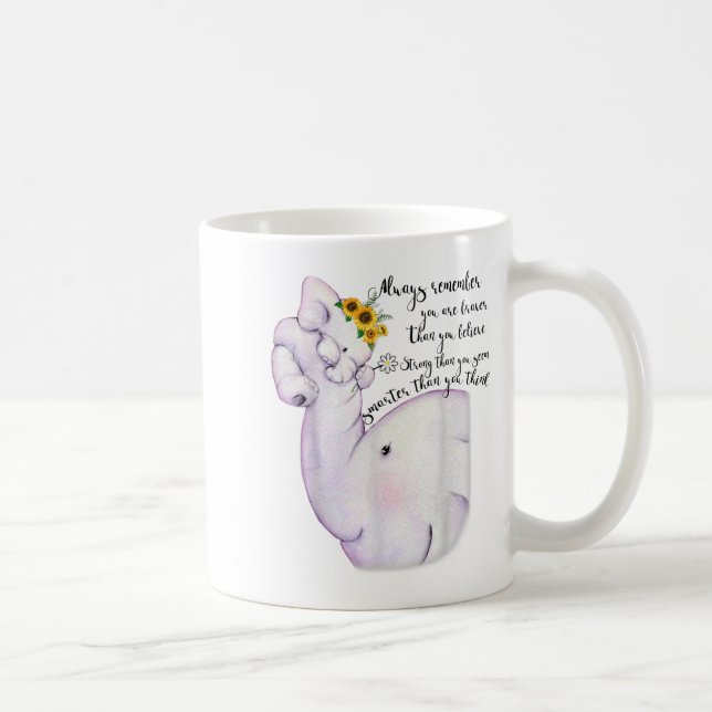 Caneca De Café Always Remember You Are Braver Than You Believe Mo (Direita)