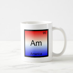 Caneca De Café Am - Símbolo de Elemento de Química da América 