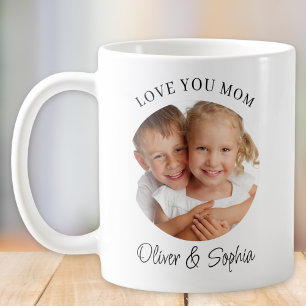 Caneca De Café Ama-te Mãe Foto Moderna Dia das Mães